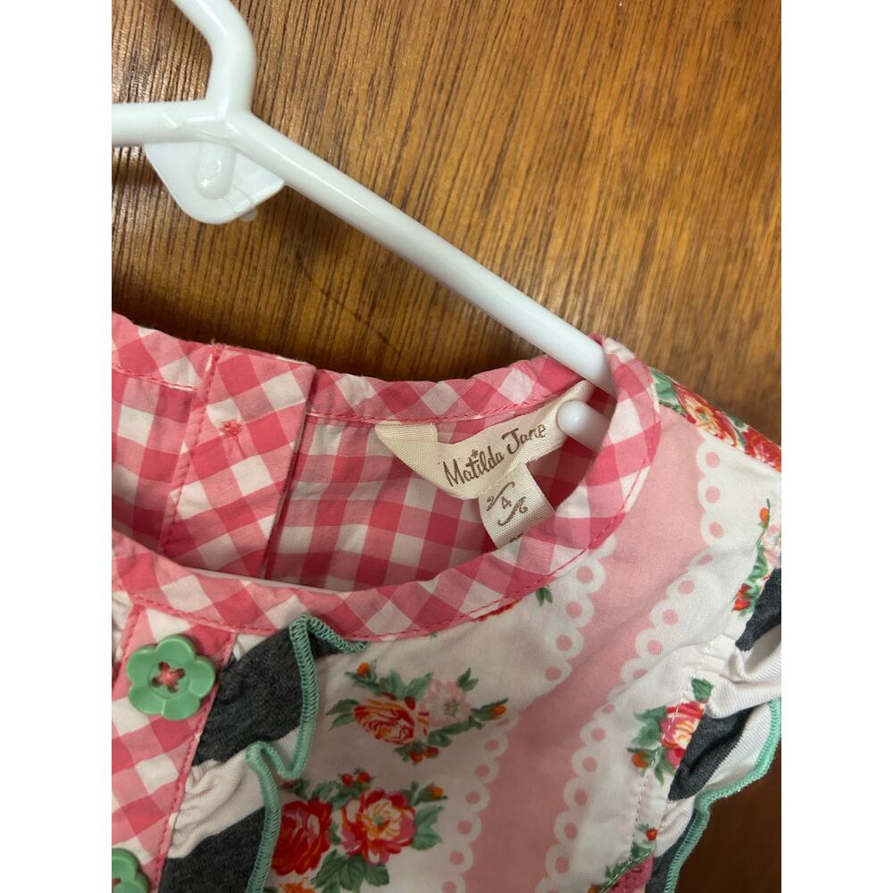 Matilda Jane Girls Roses Dress Size 4 - Picture 2 of 4